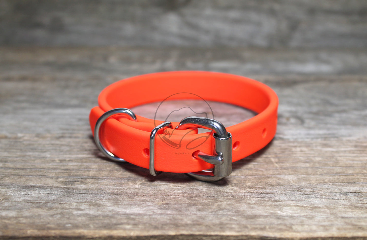 Neon Blaze Orange Biothane Dog Collar - 5/8"(16mm) wide