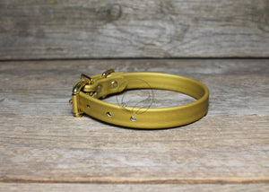 Gold Biothane Dog Collar - 5/8"(16mm) wide