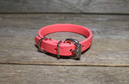 Peach Coral Biothane Dog Collar - 5/8"(16mm) wide