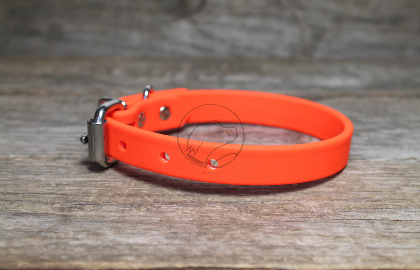 Neon Blaze Orange Biothane Dog Collar - 5/8"(16mm) wide