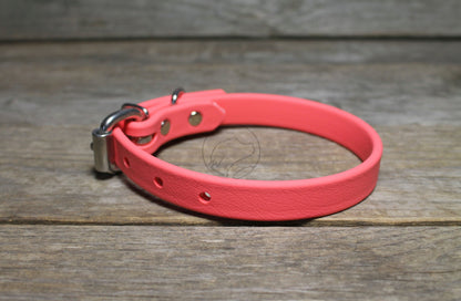 Peach Coral Biothane Dog Collar - 5/8"(16mm) wide