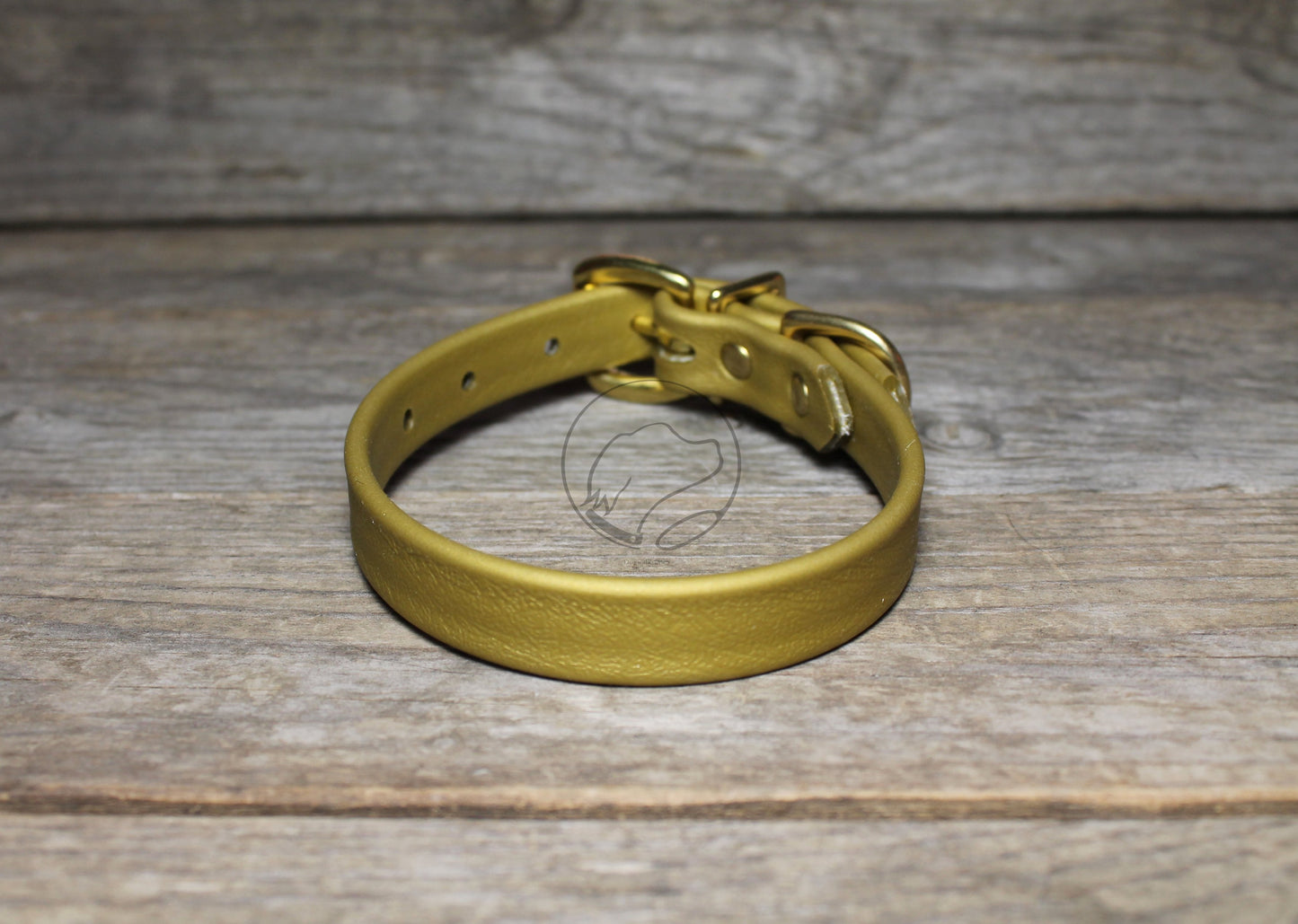 Gold Biothane Dog Collar - 5/8"(16mm) wide