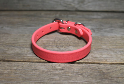 Peach Coral Biothane Dog Collar - 5/8"(16mm) wide