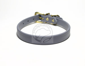 Stormy Gray or Grey Biothane Dog Collar - 5/8"(16mm) wide