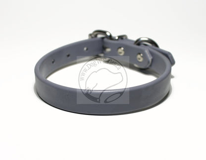 Stormy Gray or Grey Biothane Dog Collar - 5/8"(16mm) wide