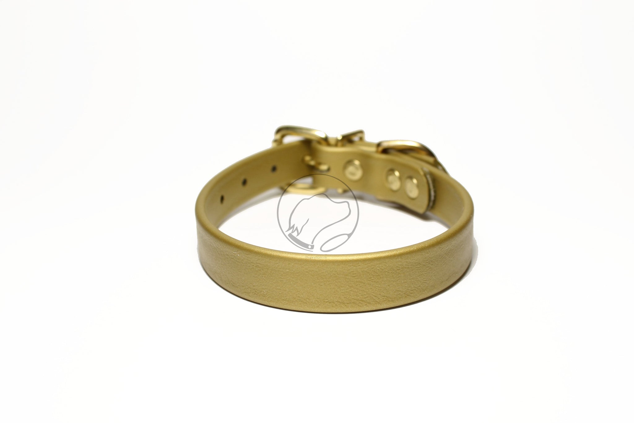 Gold Biothane Dog Collar - 3/4" (20mm) wide