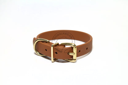 Caramel Brown Biothane Dog Collar - 3/4" (20mm) wide