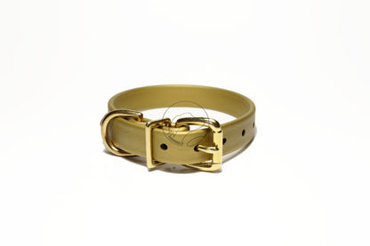 Gold Biothane Dog Collar - 3/4" (20mm) wide