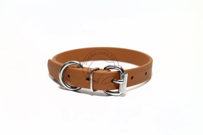 Caramel Brown Biothane Dog Collar - 3/4" (20mm) wide