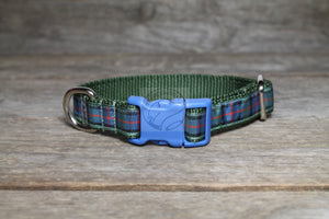 Flower of Scotland tartan - dog collar
