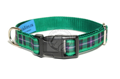 Hibernian FC Hibs tartan - dog collar