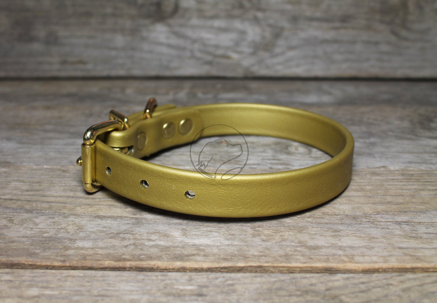 Gold Biothane Dog Collar - 3/4" (20mm) wide
