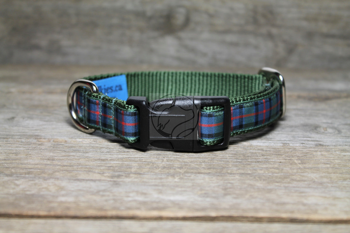 Flower of Scotland tartan - dog collar