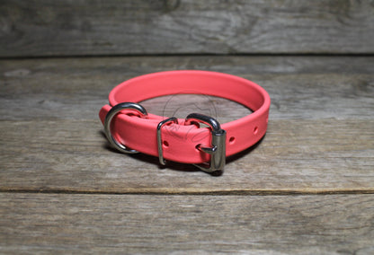 Peach Coral Biothane Dog Collar - 3/4" (20mm) wide