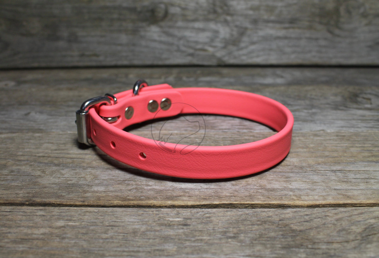 Peach Coral Biothane Dog Collar - 3/4" (20mm) wide