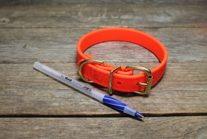 Neon Blaze Orange Biothane Dog Collar - 3/4" (20mm) wide