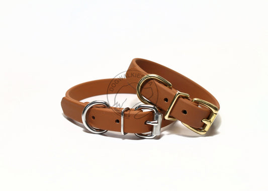 Caramel Brown Biothane Dog Collar - 3/4" (20mm) wide