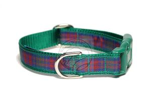 Lindsay Clan tartan - dog collar