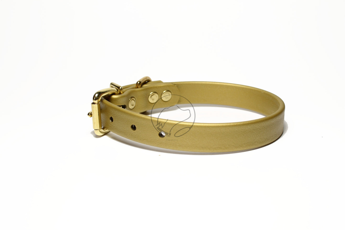 Gold Biothane Dog Collar - 3/4" (20mm) wide