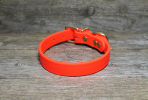 Neon Blaze Orange Biothane Dog Collar - 3/4" (20mm) wide