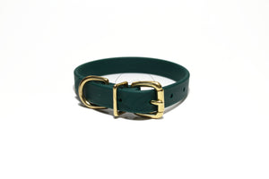 Pine Green Biothane Dog Collar - 3/4" (20mm) wide