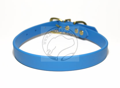 Caribbean Blue Biothane Dog Collar - 3/4" (20mm) wide