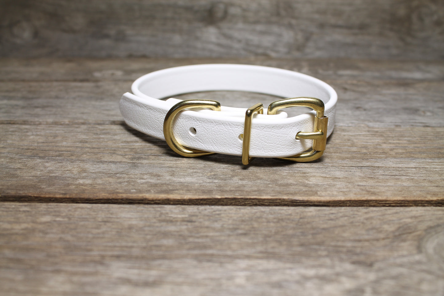 Snow White Biothane Dog Collar - 3/4" (20mm) wide