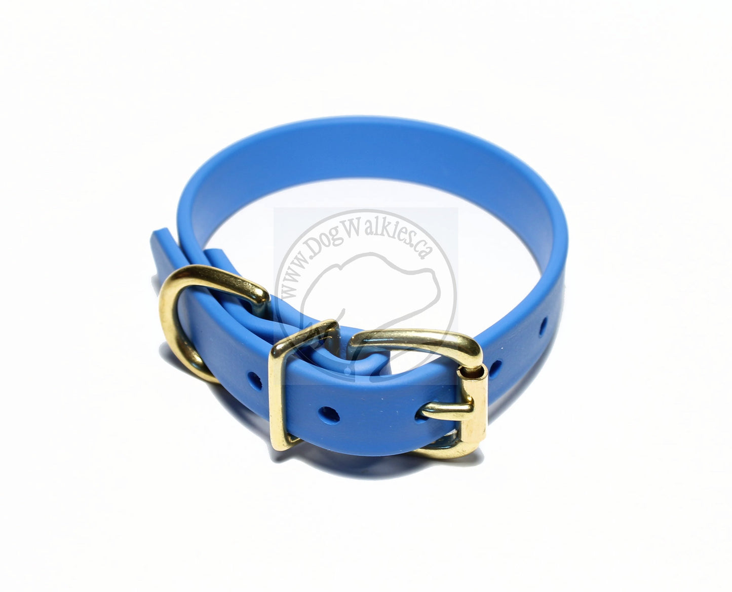 Caribbean Blue Biothane Dog Collar - 3/4" (20mm) wide