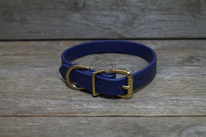Navy Blue Biothane Dog Collar - 3/4" (20mm) wide