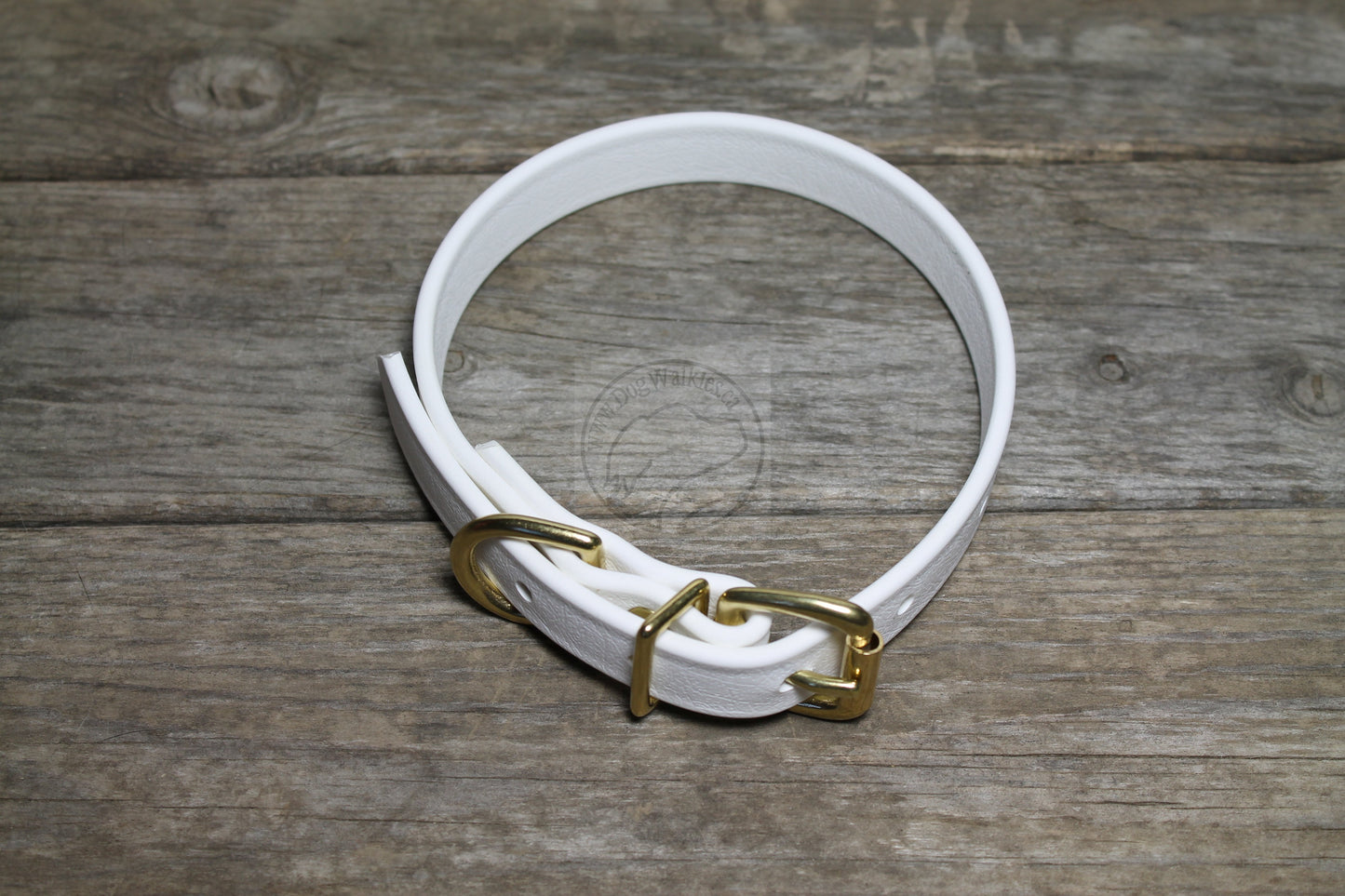 Snow White Biothane Dog Collar - 3/4" (20mm) wide