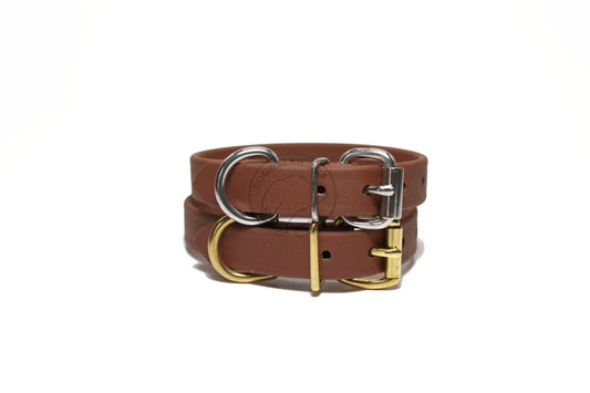 Milk Chocolate Brown Biothane Dog Collar - 3/4" (20mm) wide
