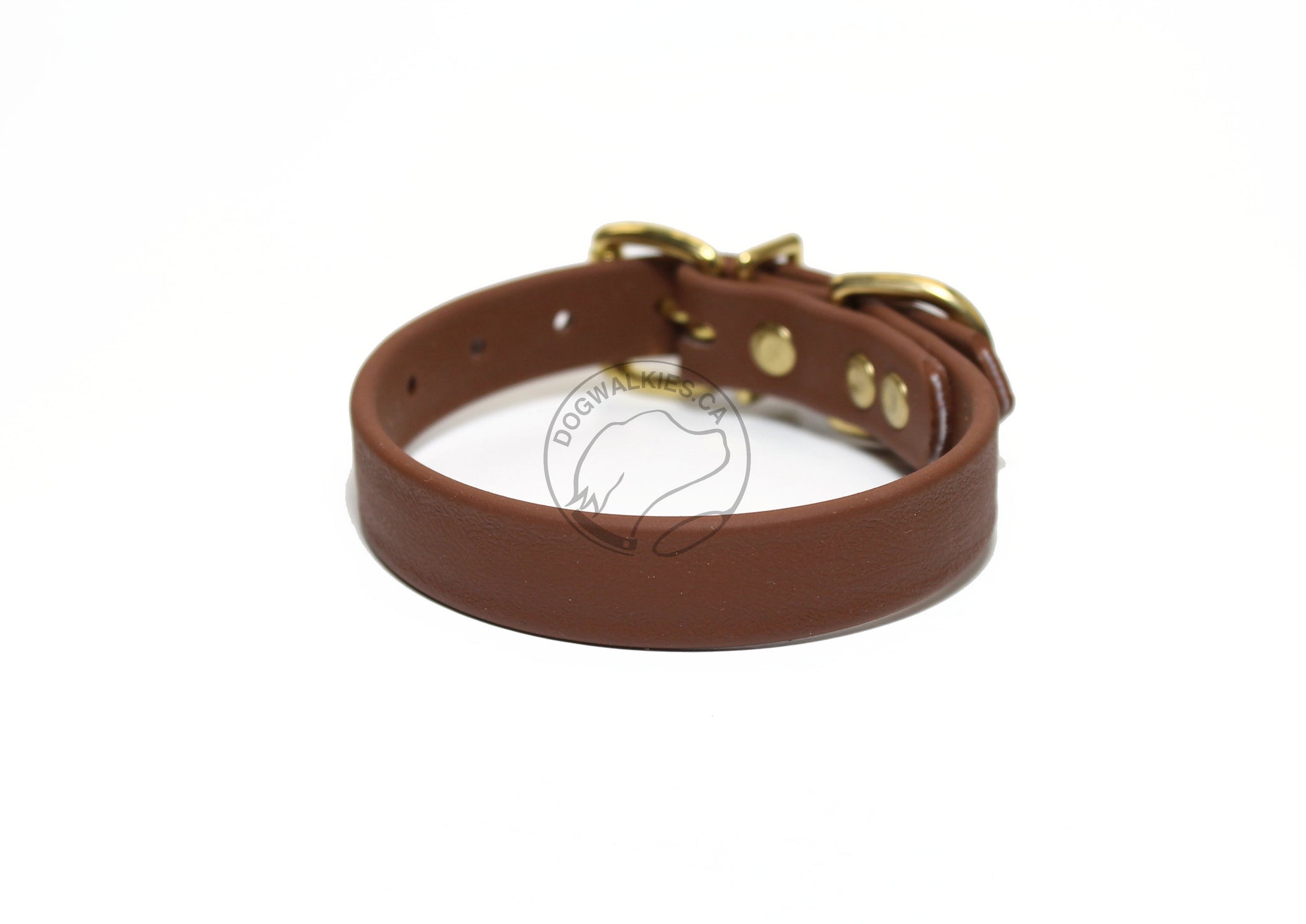 Milk Chocolate Brown Biothane Dog Collar - 3/4" (20mm) wide