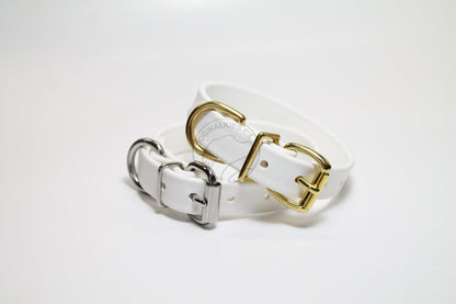 Snow White Biothane Dog Collar - 3/4" (20mm) wide