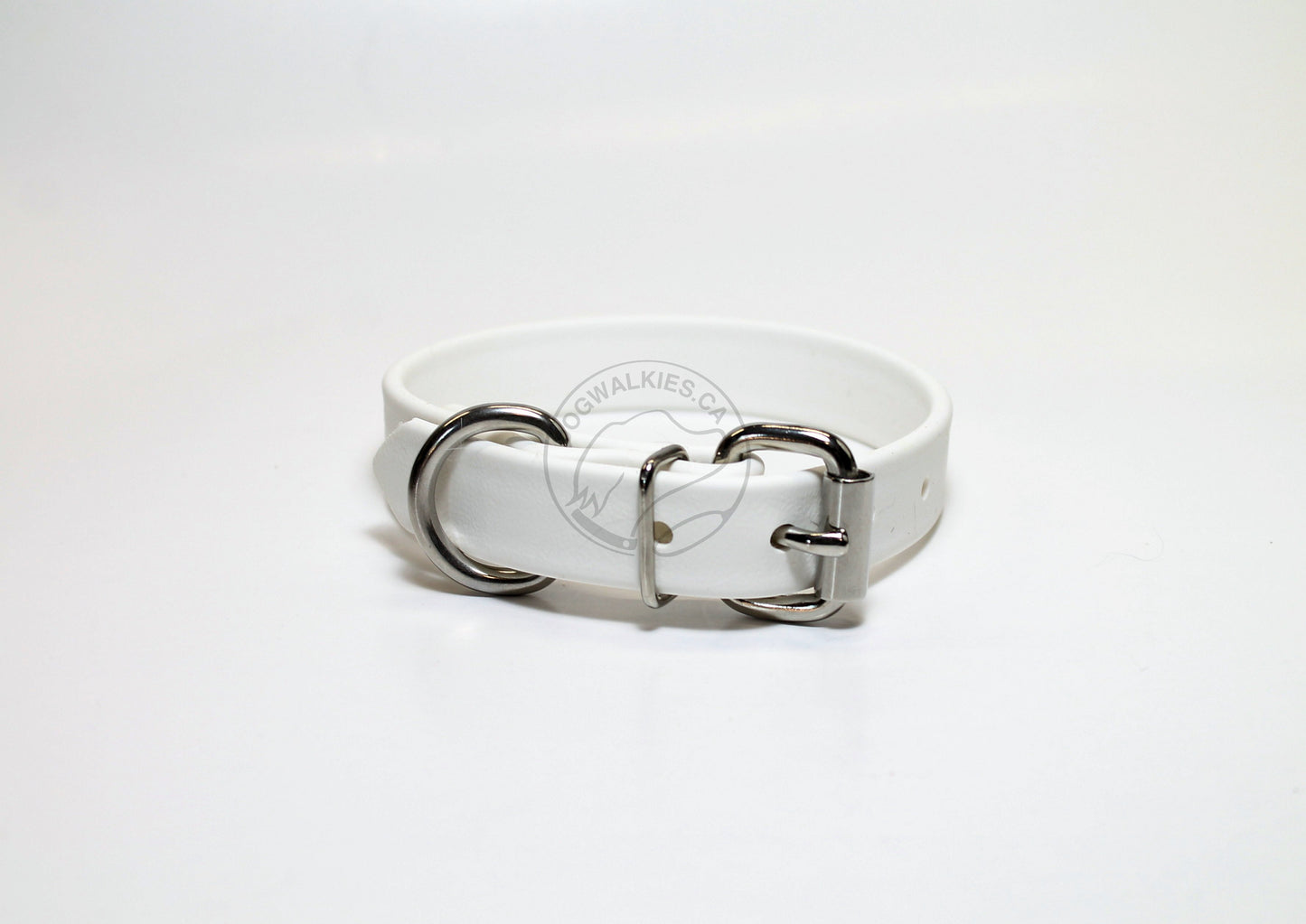 Snow White Biothane Dog Collar - 3/4" (20mm) wide