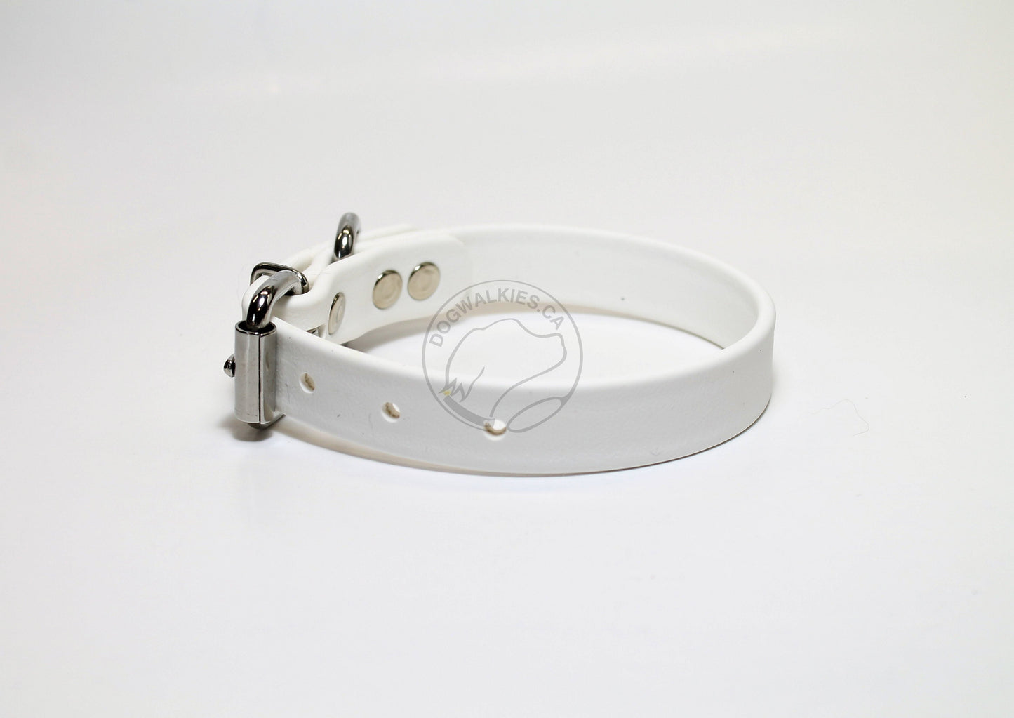 Snow White Biothane Dog Collar - 3/4" (20mm) wide