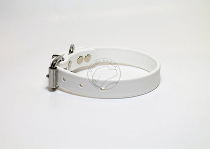 Snow White Biothane Dog Collar - 3/4" (20mm) wide