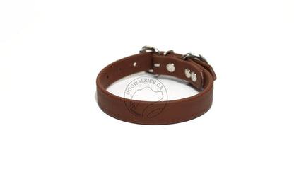 Milk Chocolate Brown Biothane Dog Collar - 3/4" (20mm) wide