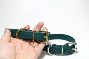 Pine Green Biothane Dog Collar - 3/4" (20mm) wide