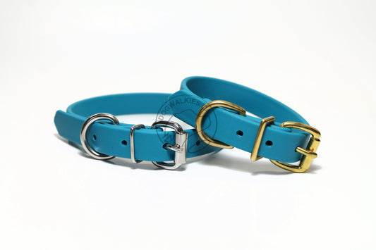 Oasis Blue Biothane Dog Collar - 3/4" (20mm) wide