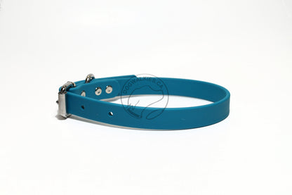 Oasis Blue Biothane Dog Collar - 3/4" (20mm) wide