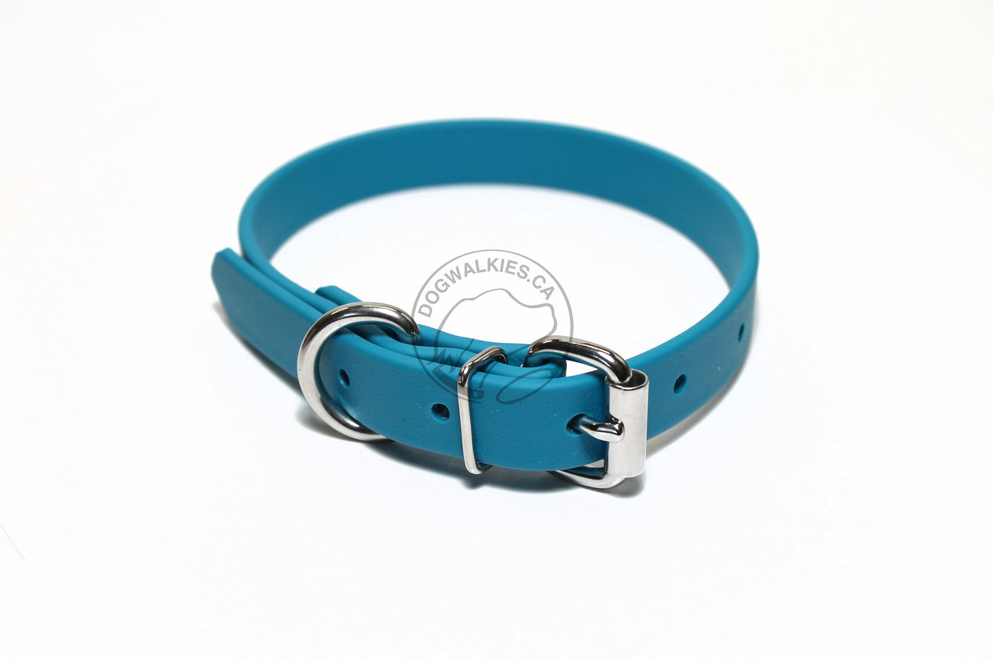 Oasis Blue Biothane Dog Collar - 3/4" (20mm) wide