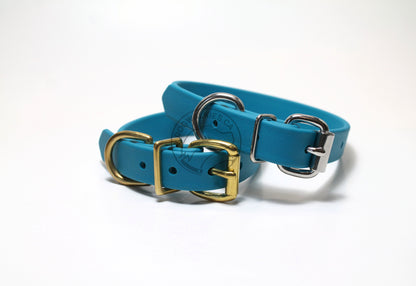 Oasis Blue Biothane Dog Collar - 3/4" (20mm) wide