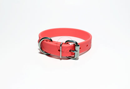 Peach Coral Biothane Dog Collar - 3/4" (20mm) wide