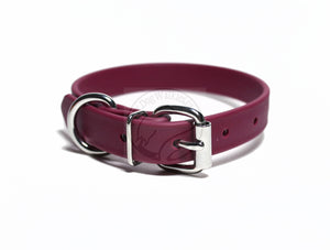 Wine Merlot Biothane Dog Collar - 3/4" (20mm) wide