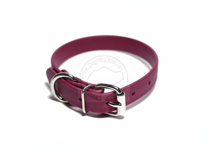 Wine Merlot Biothane Dog Collar - 3/4" (20mm) wide