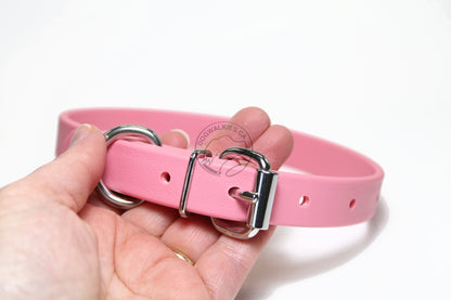 Bubblegum Pink Biothane Dog Collar - 3/4" (20mm) wide
