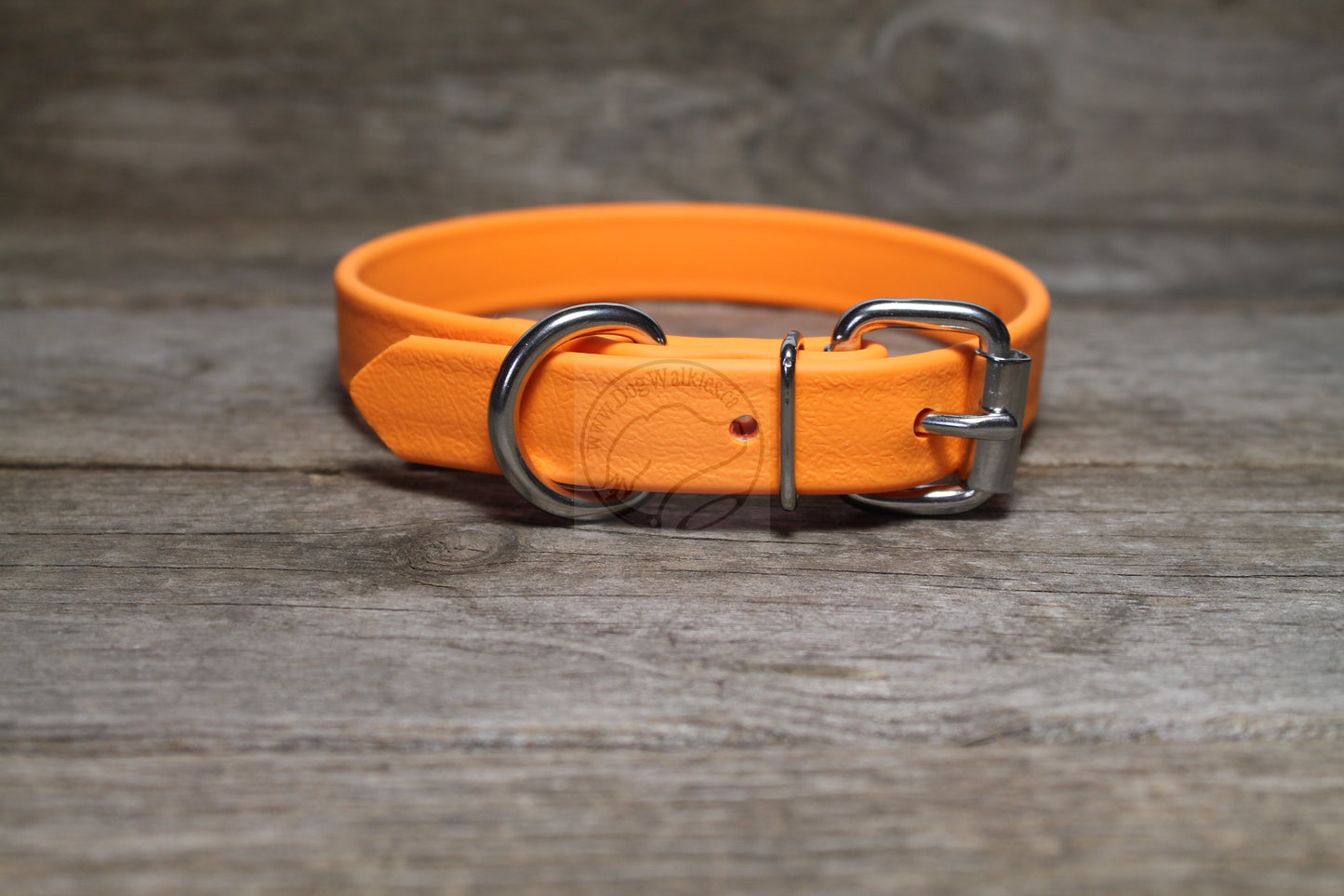Bright Pumpkin Orange Biothane Dog Collar - 3/4" (20mm) wide