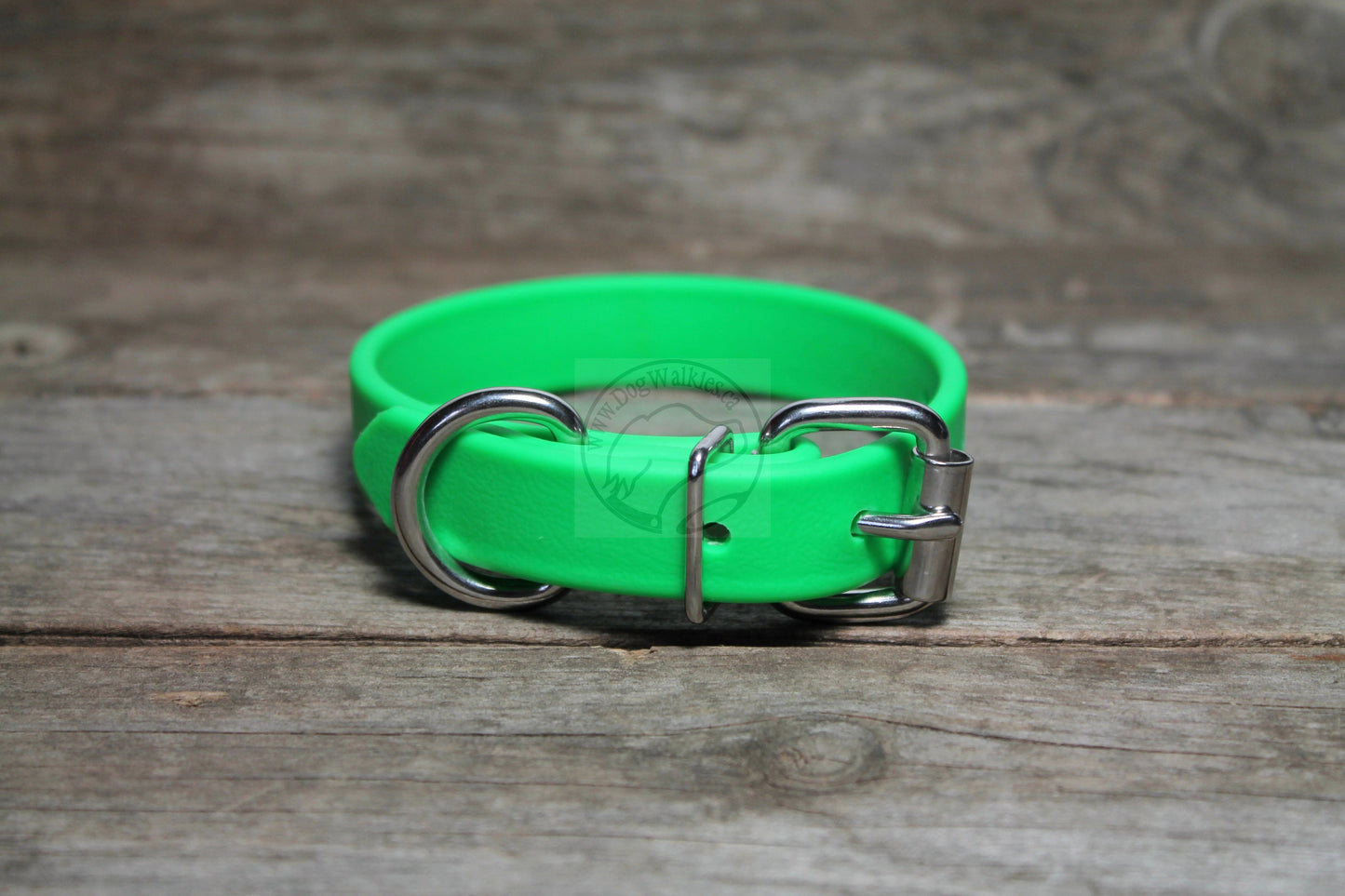 Neon Apple Green Biothane Dog Collar - 3/4" (20mm) wide