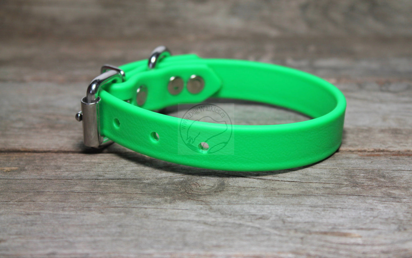Neon Apple Green Biothane Dog Collar - 3/4" (20mm) wide