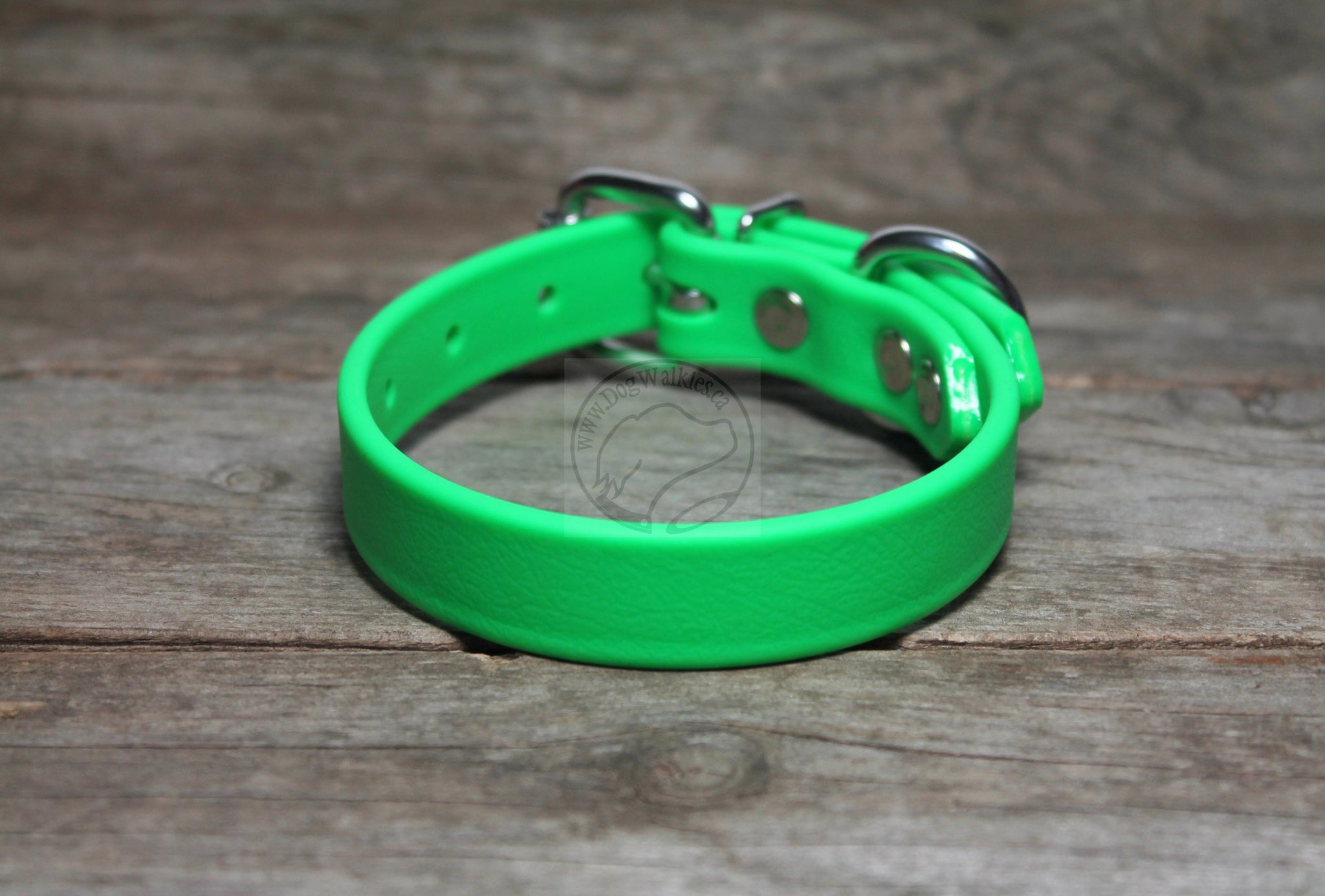 Neon Apple Green Biothane Dog Collar - 3/4" (20mm) wide